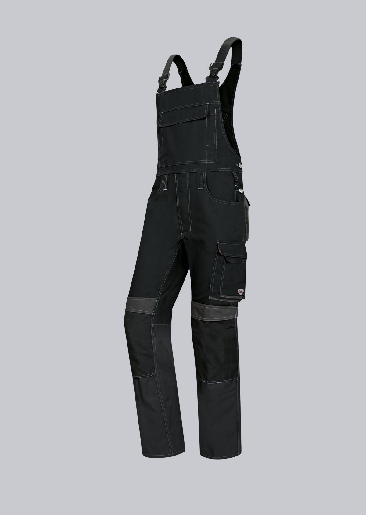 1802-720-32 BP® Komfort-Latzhose mit Kniepolstertaschen schwarz Cover Bild